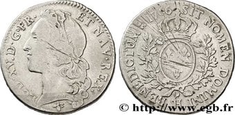 France 1/2 Sol 1721 A Coin, Louis XV, Demi sol au buste enfantin