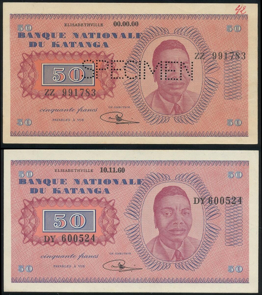LUXEMBOURG  50 FRANCS 1972  Prefix E  P 55b   Uncirculated Banknotes 