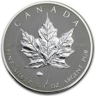 2001 Canada Silver $5 Maple Leaf with Snake Privy Mark in Cello with COA 